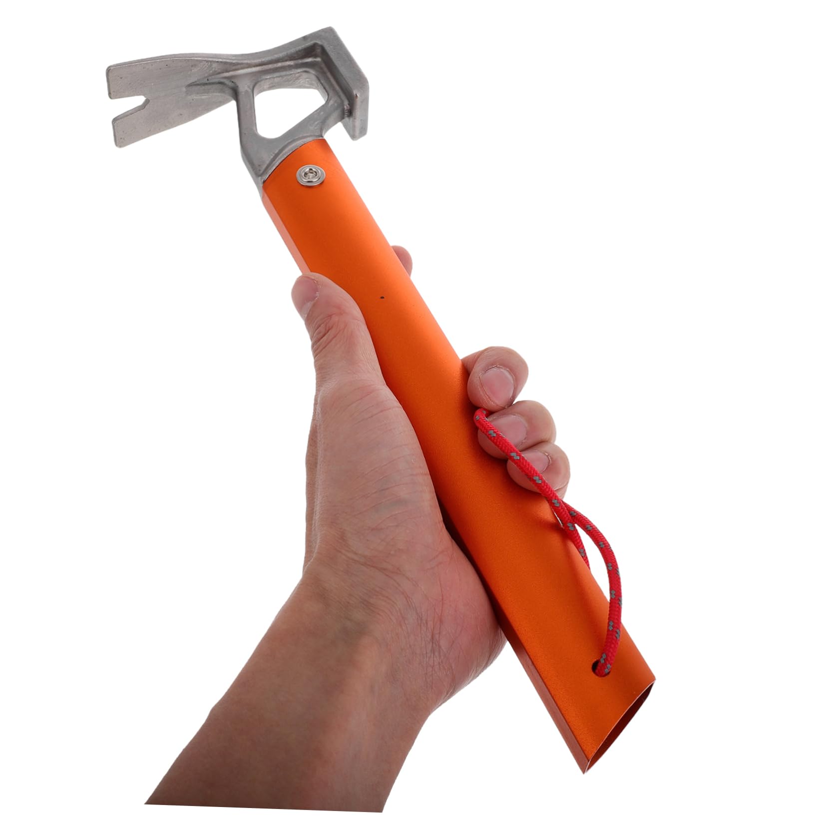 Martello da Campeggio in Alluminio con Estrattore Picchetti | Lega di Alluminio e Acciaio Inossidabile, con Lanyard Incluso, per Camping e Mountaineering