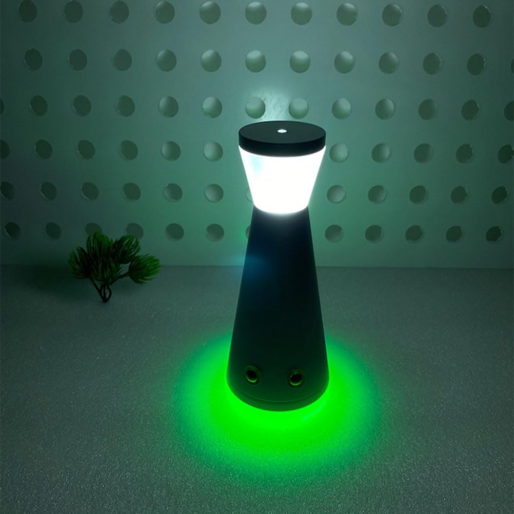 AoLa Bezprzewodowa lampa stołowa LED Akumulator 1500 mAh, 3 kolory + 6 kolorów RGB Oświetlenie w górę i w dół Lampa stołowa z 2 płomieniami i przełącznikiem dotykowym Lampka nocna, (srebrna)