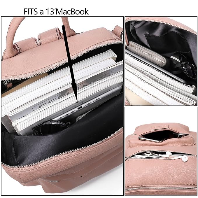 Image of Teen Girl Fashion Backpack Purses Multipurpose Design Handbags and Shoulder Bag Faux Leather Travel bag Casual Backpack With Shoulder printed Strap