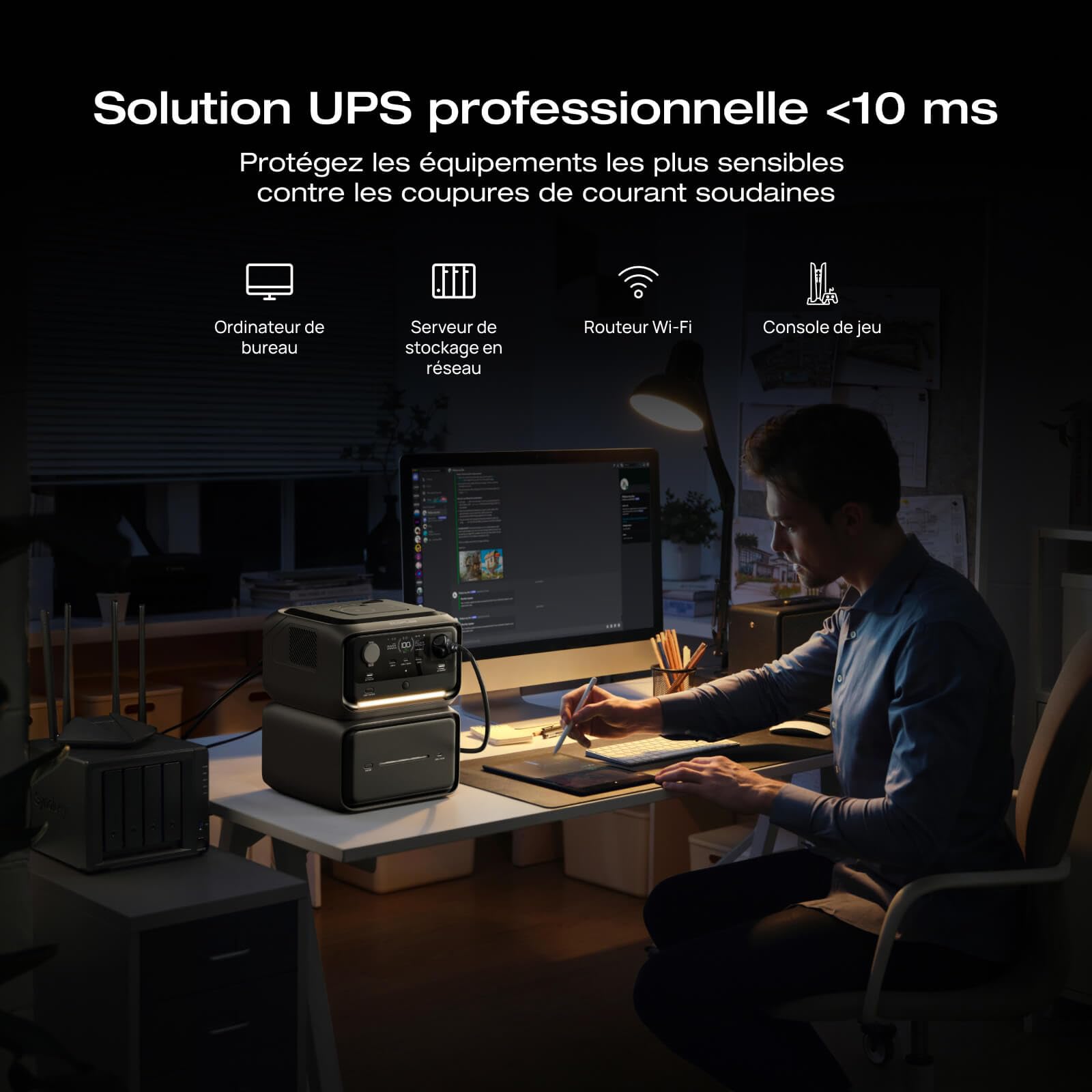 Station électrique portable EF ECOFLOW RIVER 3 Max Plus sans fil et batterie externe 5000 mAh, batterie LFP 858 Wh, jusqu'à 1200 W de sortie, générateur solaire pour camping et camping-car