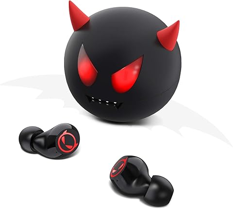 Arbily Kids Headphones, Bluetooth Headphones In Ear with Mic Touch Control UP to 35H Playtime Headphones for Kids Adults with Creative Charging Case