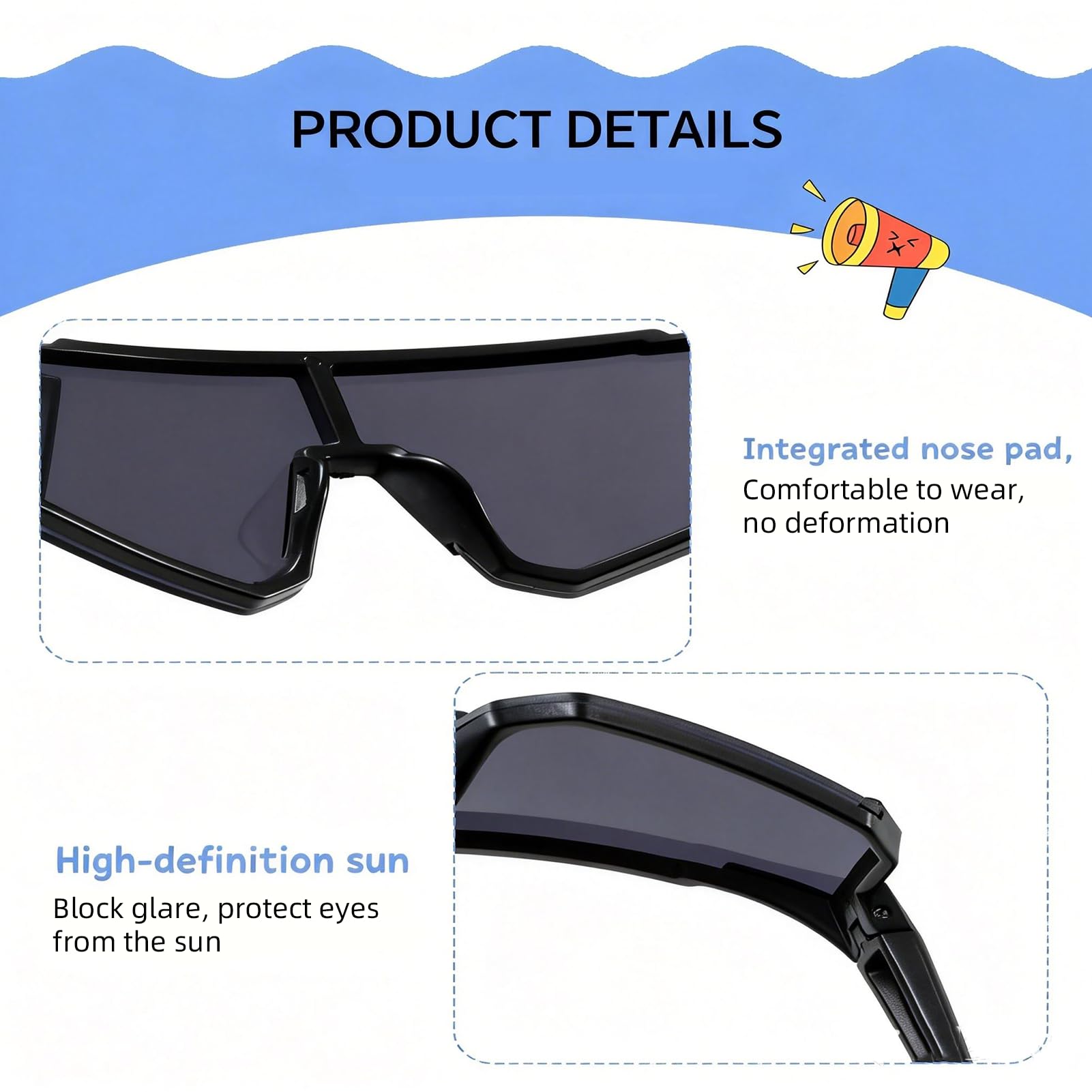 3 Stück Fahrradbrille Kinder, Sonnenbrille Kinder, UV400-Schutz Polarisierte Sportbrille für Jungen Mädchen, Ideal für Radfahren Angeln Golf Wandern Laufen Ski Outdoor-Aktivitäten
