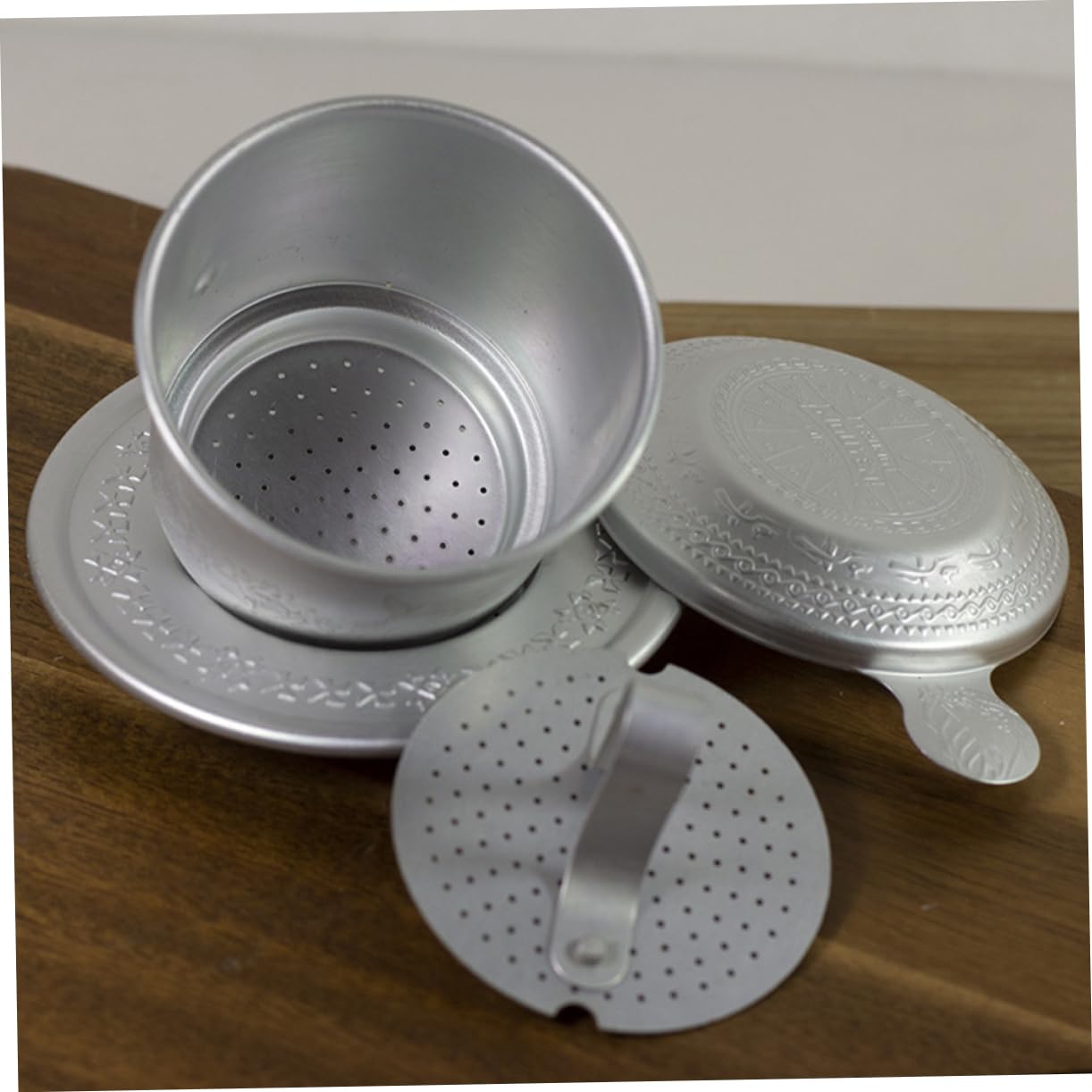 Ciieeo 5sätze Vietnamese Dripper Aluminium Tragbarer Kaffeefilter Für Handaufguss Für Camping Und Kompakte Für Kaffeeliebhaber
