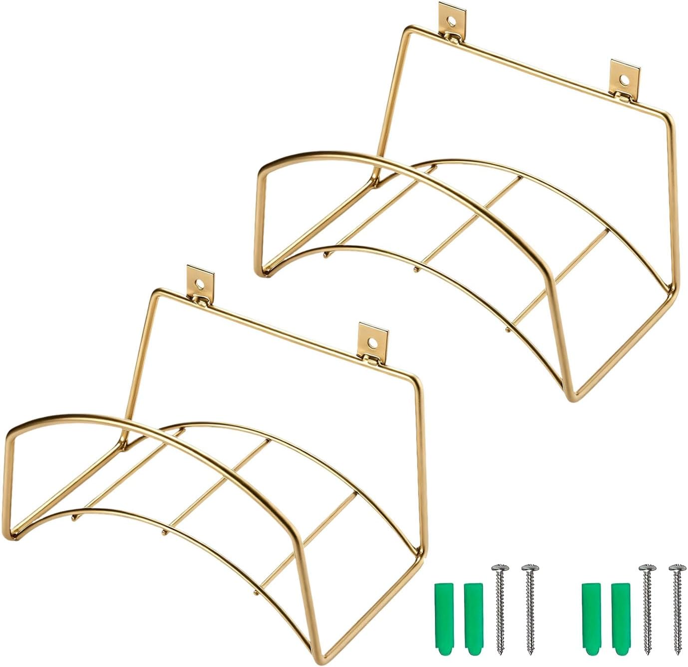Wall Hose Rack Metal Storage Holder with Upper Shelf, Compact Garden Organiser for Garage Patio Utility Spaces Wall Mounted Hose Holder Metal Rack Patio Garage Balcony Utility Organizer Cord Rope