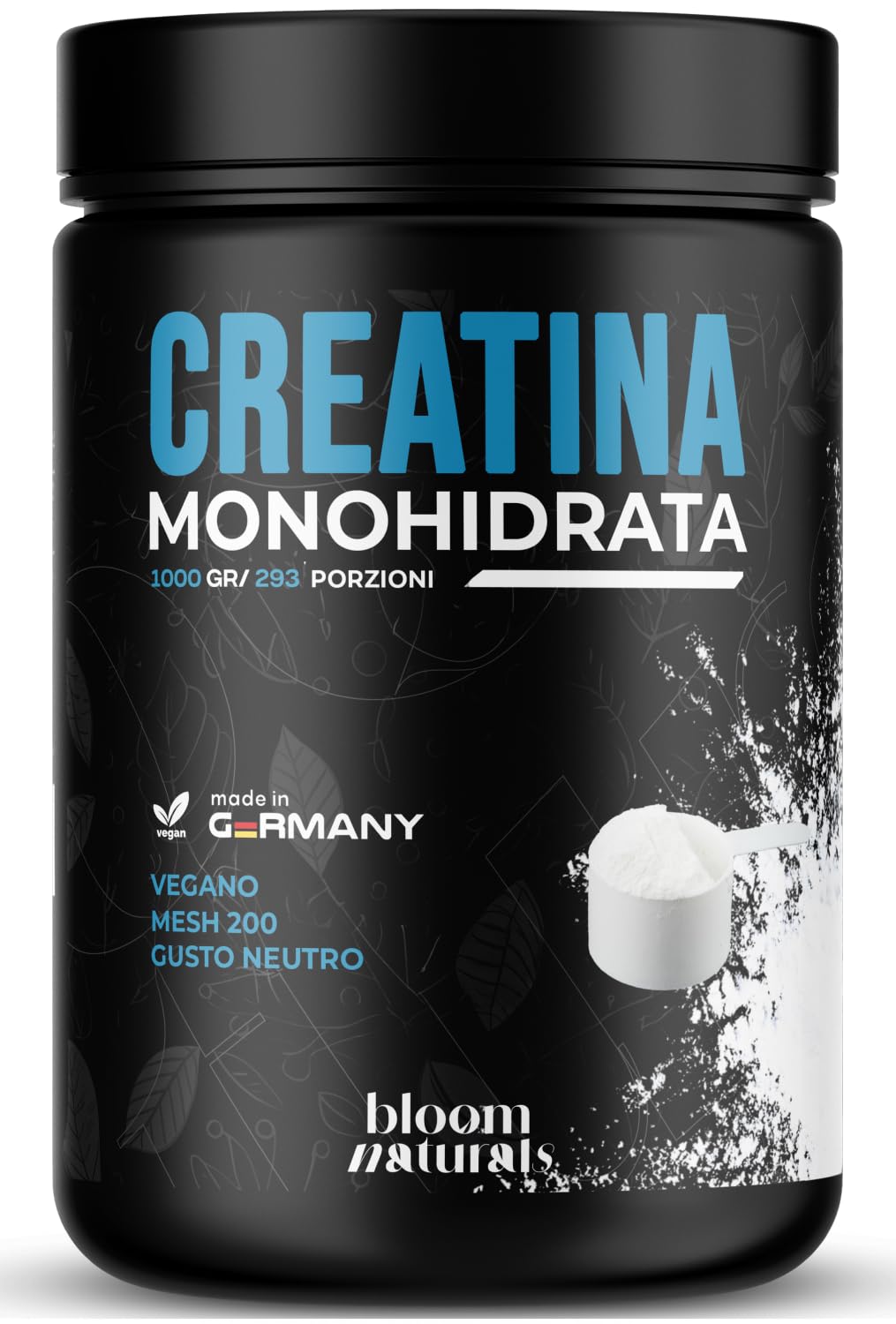 Creatina Monoidrata Polvere Extrapura 1,25 Kg (367 Porzioni) Con Vitamina B6 - Prodotta In Germania - Vegan - 4