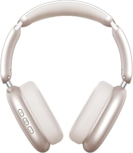 Wentronic Y02 Active Noise Cancelling Headphones,Wireless Over-Ear Bluetooth 5.4 Headphones with Microphone, 60H Playtime, Hi-Res Audio, Big Bass, Foldable Lightweight for Travel Home Office,Starlight