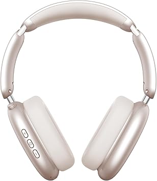 Wentronic Y02 Active Noise Cancelling Headphones, Wireless Over-Ear Bluetooth 5.4 Headphones with Microphone, 60H Playtime, Hi-Res Audio,Big Bass,Foldable Lightweight for Travel Home Office, Starlight