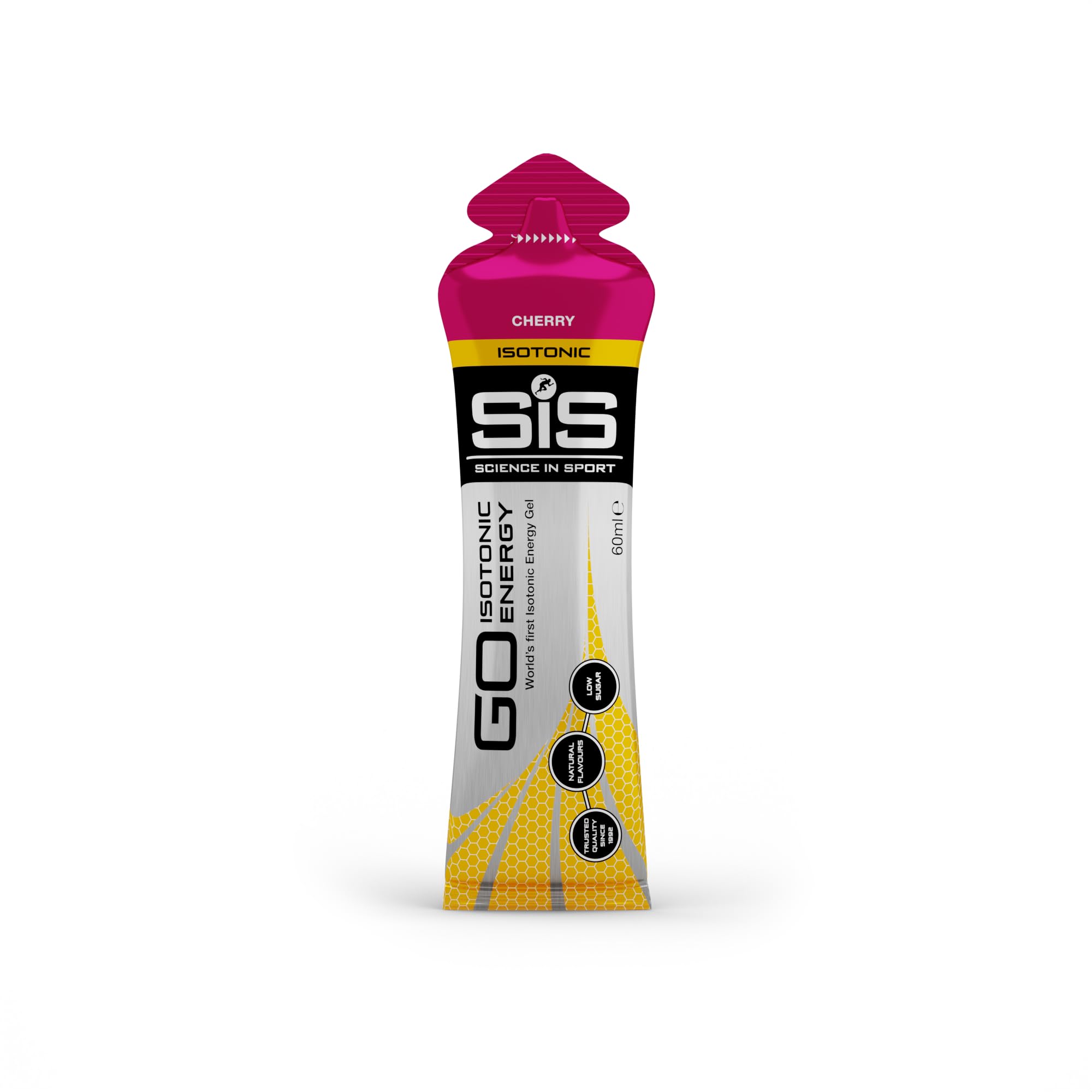 Science in Sport GO Isotonic Energy Gel 30 x 60ml Kirsche, Vegan - Isotonische Formulierung mit 22g Kohlenhydrate, Optimale Alternative für isotonische Getränke