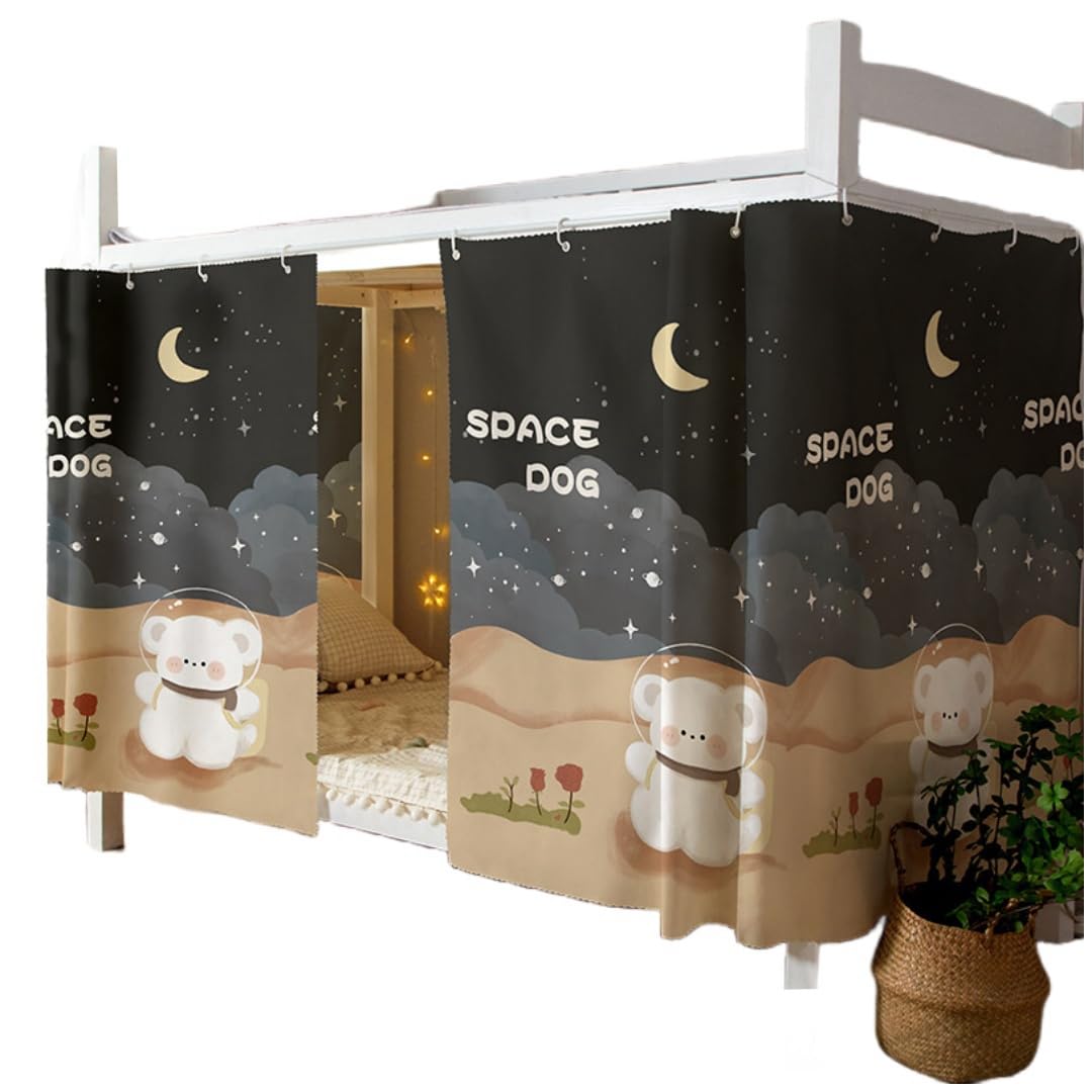 Rideaux occultants pour lit superposé Lot de 2 rideaux de dortoir 350g