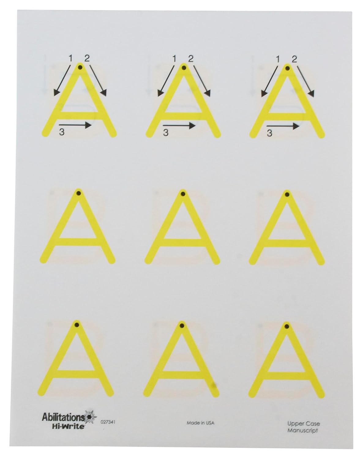 Abilitations - 27341 Integrations Hi Write Upper Case Alphabet Paper - 104 Page Pack