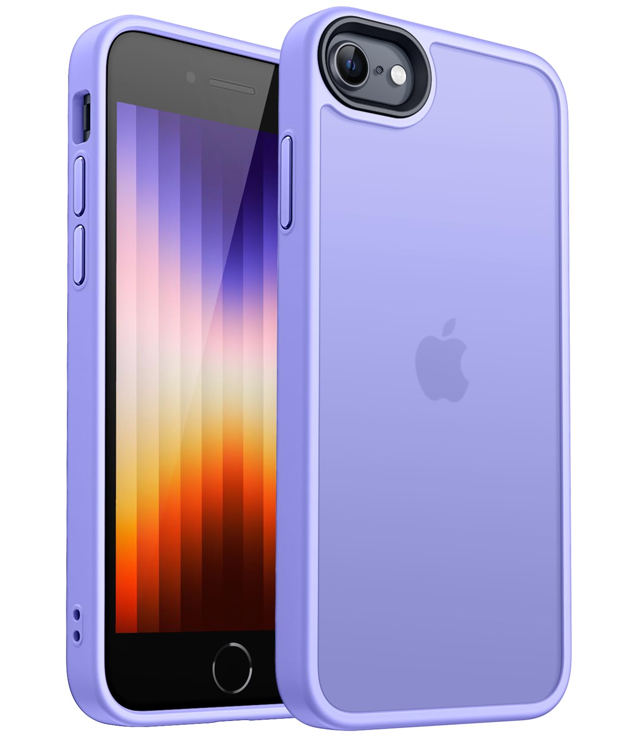 CANSHN Matte Case for iPhone SE 3/2 (2022/2020), iPhone 8/7, 4.7-Inch [Military Drop Certified] Translucent Back Phone Cover, Anti-Fingerprint - Light