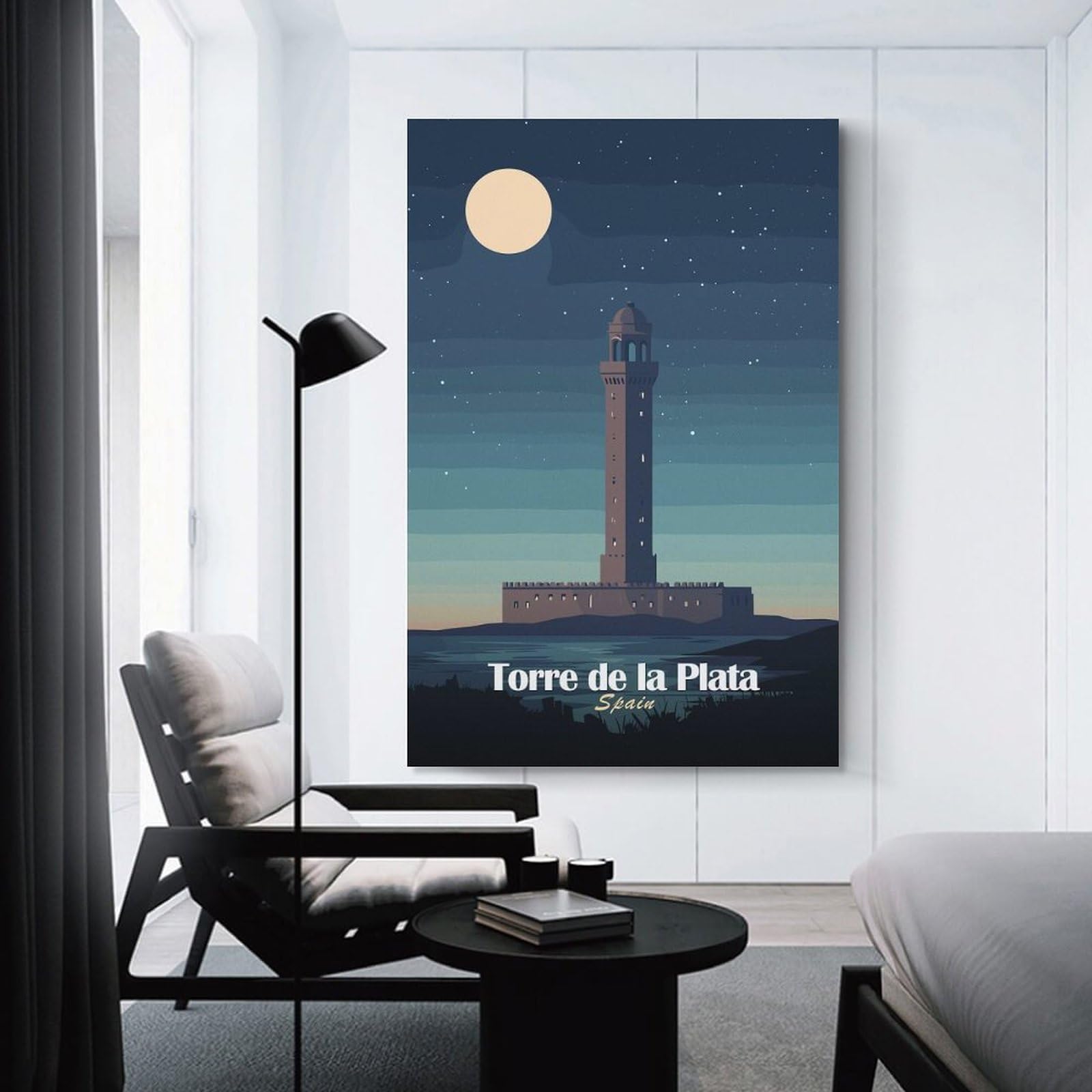 Junmoney Torre De La Plata, Spain Decorative Wall Artwork 20x30inch(50x75cm), for Home Lounge, Bedroom Or Reading Nook, Easy Decor for Gallery Walls