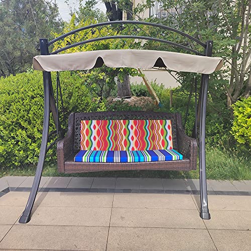 Patio Garden Outdoor Bench Cushion Water-Resistant 47X17X2 Inch Bench Seat Cushion Cushions For Garden Chairs Thickened Sponge Filling Swing Cushion/Rocking Chair Cushions/Patio Loveseat Cushion #TOP2