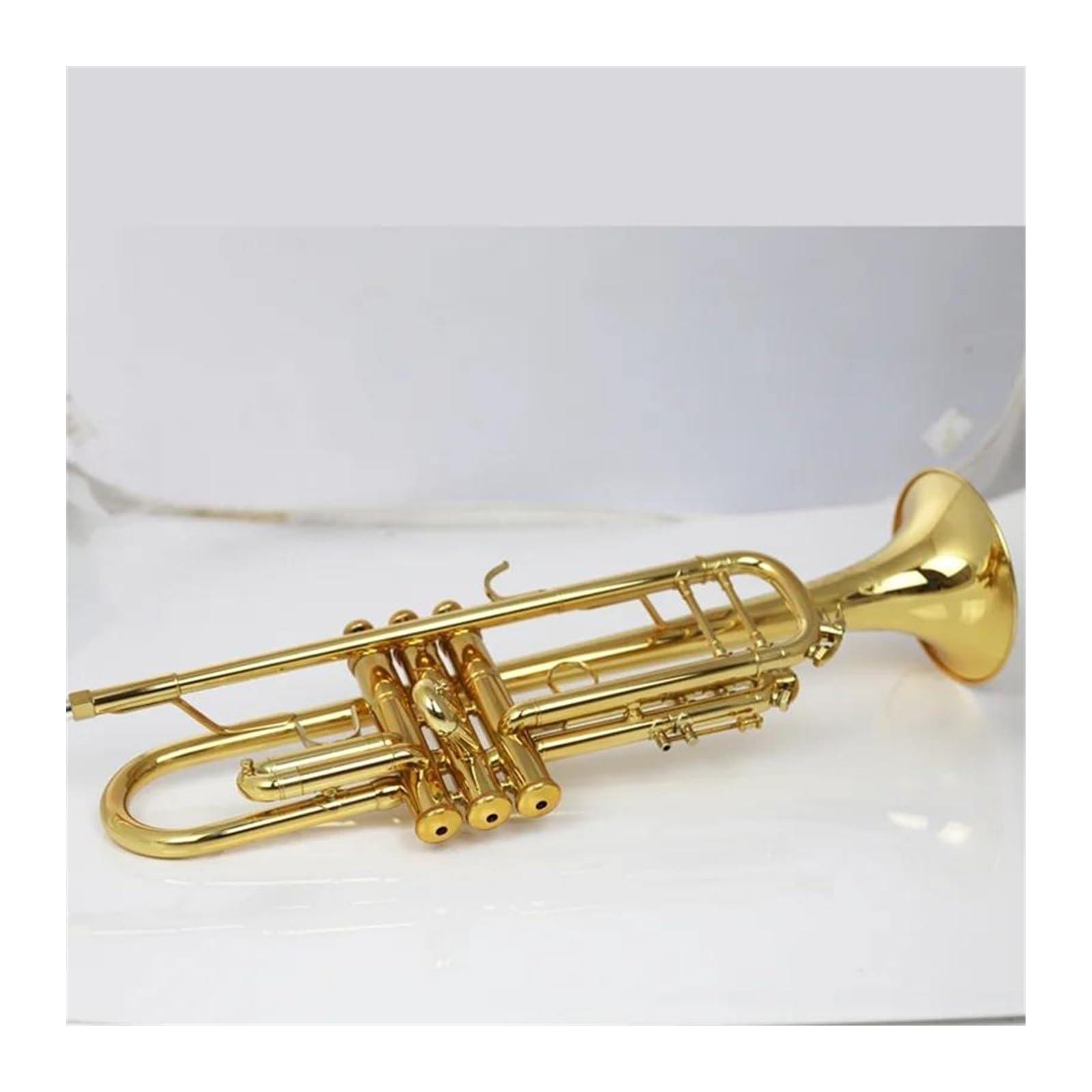 Trąbki Trąbka BB B płaska miedź posrebrzana profesjonalna trąbka ze skórzanym etui na instrument muzyczny
