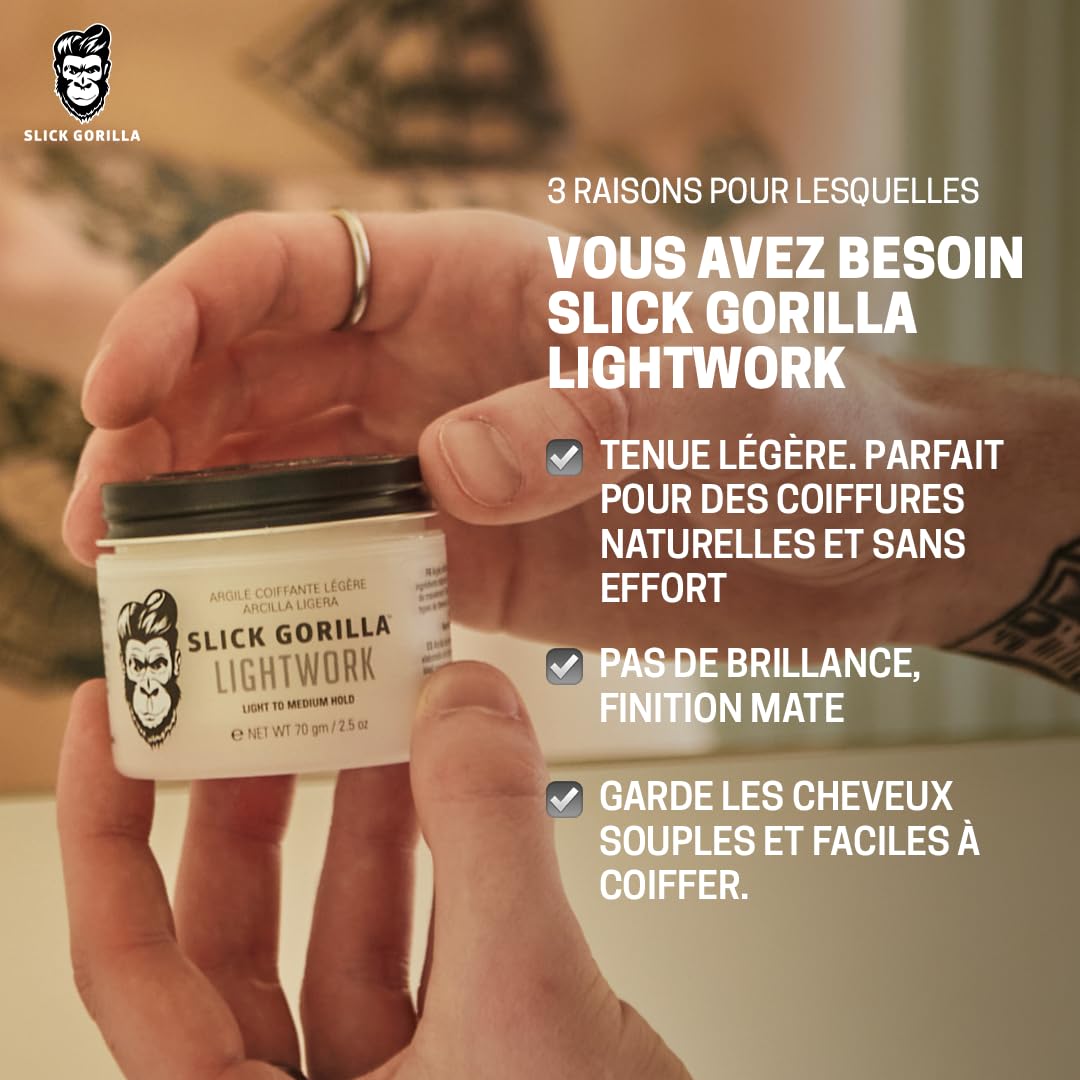 Slick Gorilla Lightwork Argile coiffante 70,9 g