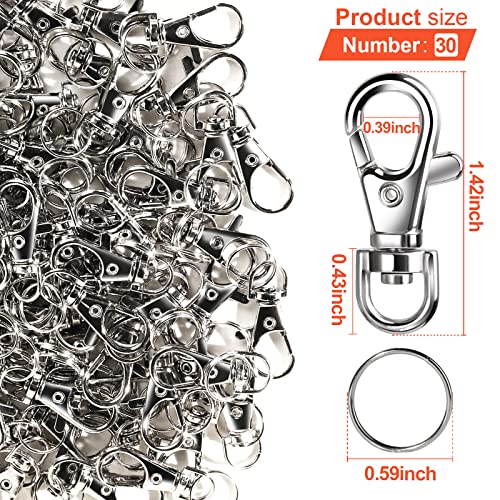 Image of LEOBRO 480PCS Lobster Claw Clasps and Key Rings, Keychain Making Kit - 240PCS Keychain Clips and 240PCS Key Chain Ring, Split Rings, for Key Chains, Crafts, Lanyard, Key, Jewelry Making