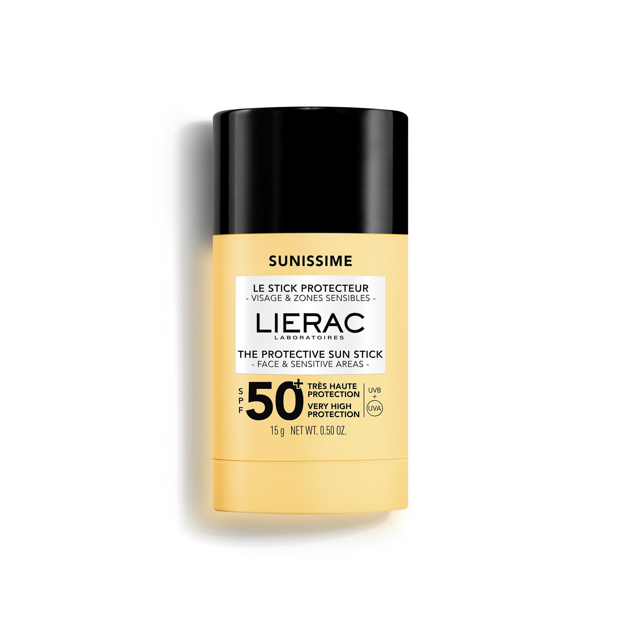 Lierac - Sunissime - El Stick Protector SPF50+ 15g - Protección Muy Alta Rostro y Zonas Sensibles - Textura Invisible - Acabado Glowy Natural - Formato Nómada - Todo Tipo de Piel