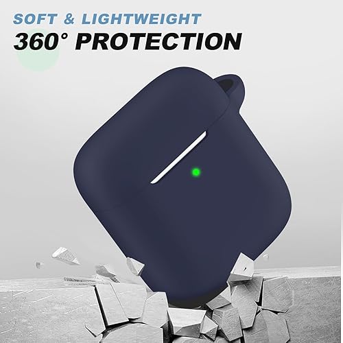 Miniatura 5 de Woyinger Funda para Estuche de AirPods, Viene con Bolígrafo de Limpieza, Funda Protectora de Silicona Suave para Mujeres y Hombres Compatible con