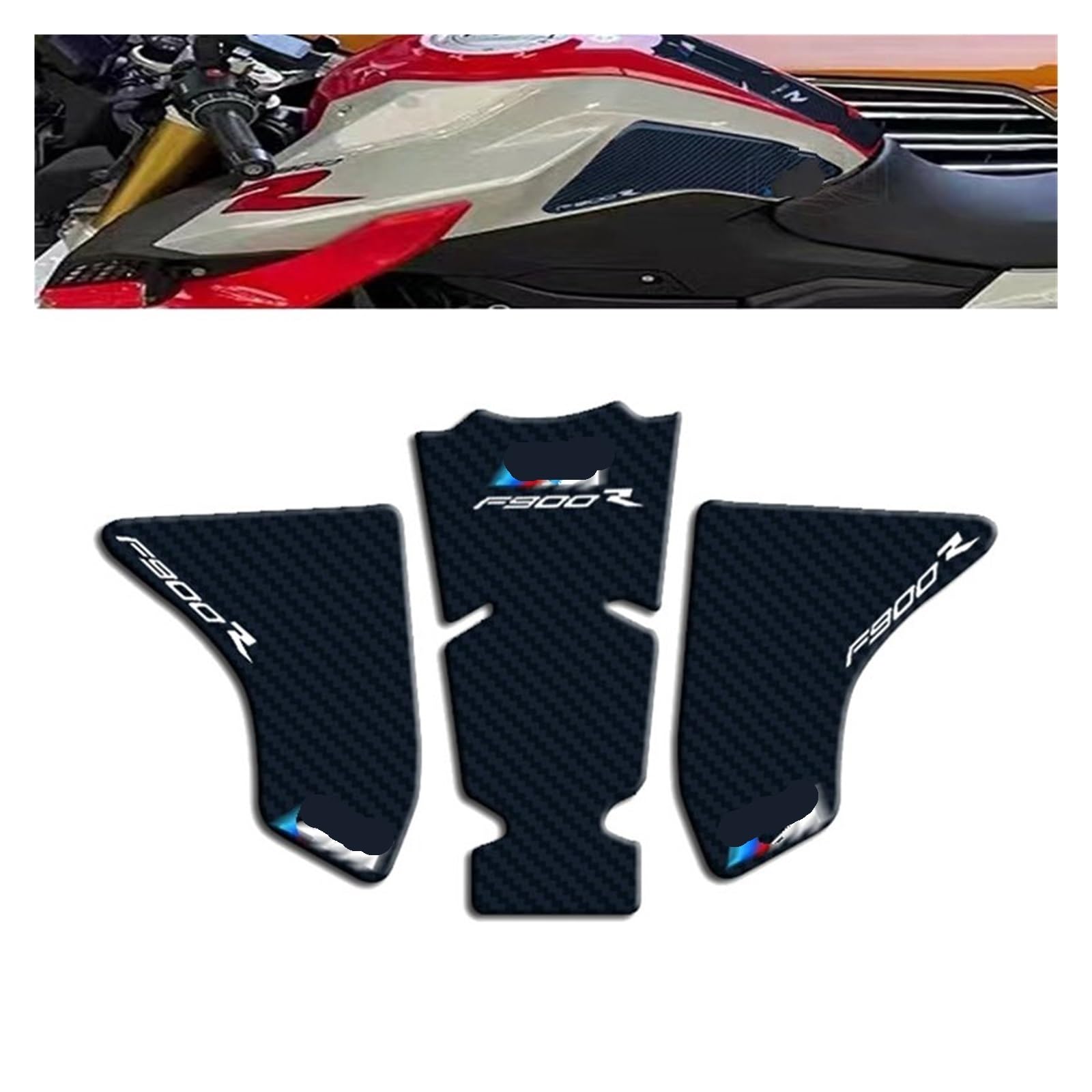 Tank Pads Für F900R F900 F 900 R Motorrad Tankschutz Motobike Tankpad Moto Aufkleber Motorrad Kraftstofftank Aufkleber (Color : 3)