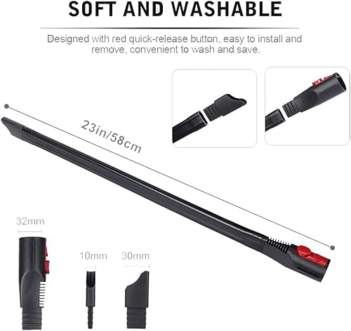Miniatura 4 de Herramienta de extensión flexible compatible con aspiradora Dyson V11 V10 V8 V7 con accesorio de liberación rápida, convertidor de adaptador de