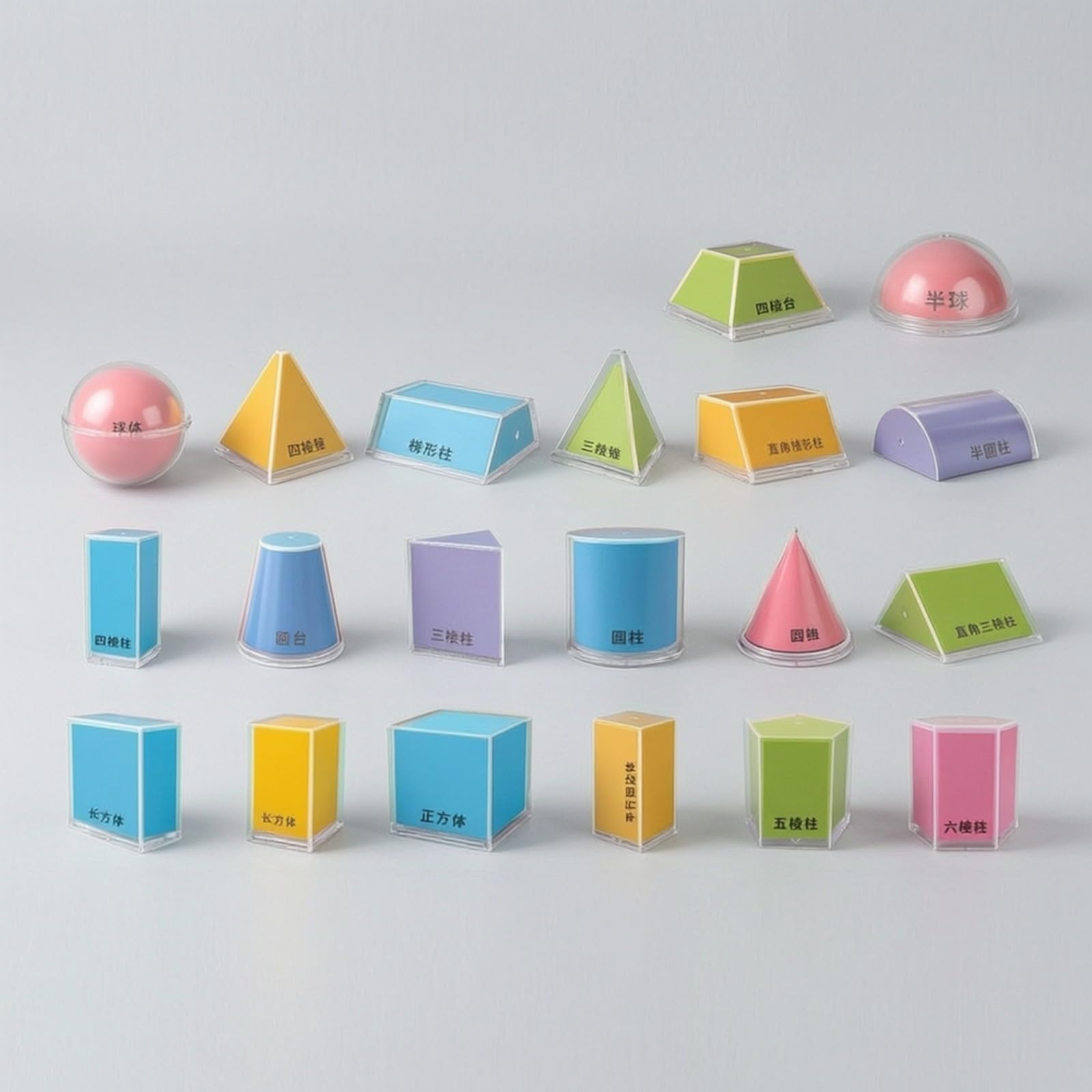 Almencla Kit Modèles Géométrie Éducatif En Plastique t Ensemble Géométriques Réutilisable pr Étu à la
