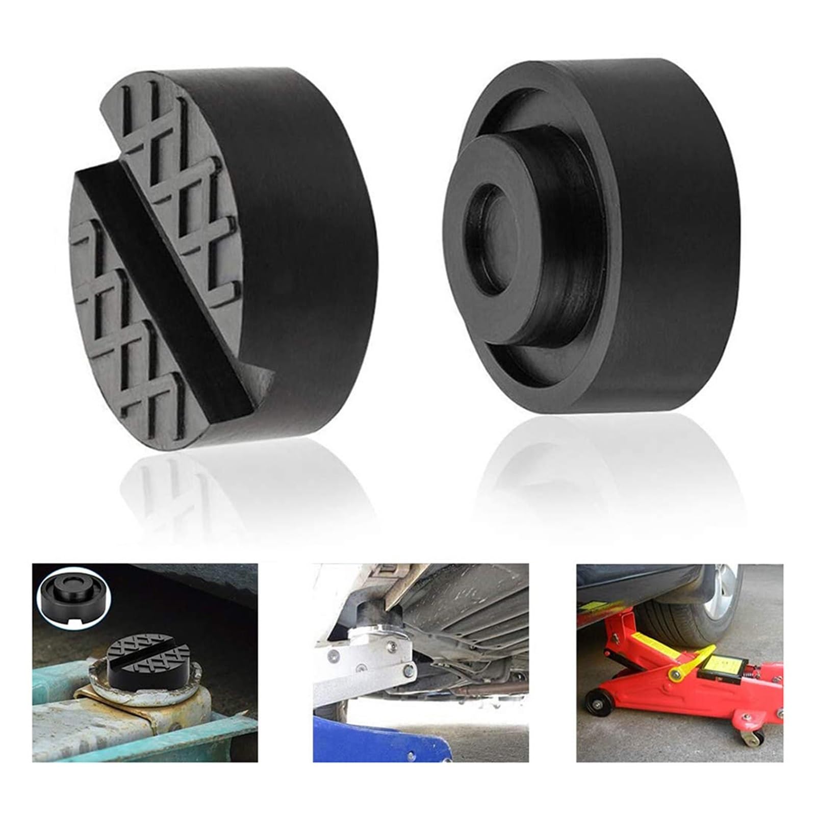 cric per Auto Disco di Sollevamento per martinetti ad Alta Resistenza con Cuscinetto in Gomma Universale per martinetti per Auto riparazioni automobilistiche Accessori cric per(3pcs)