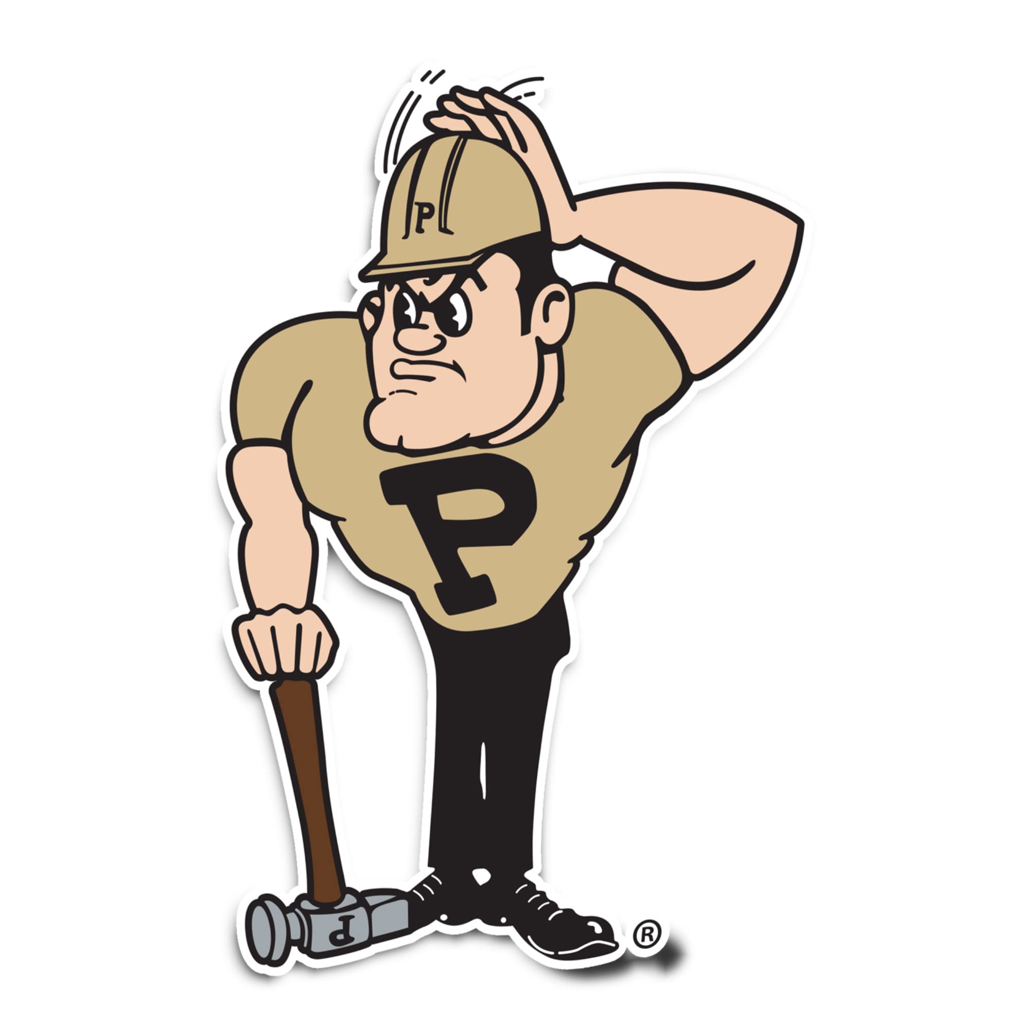 Autocollant Purdue University en vinyle anti-bulles pour gourde et pc portable