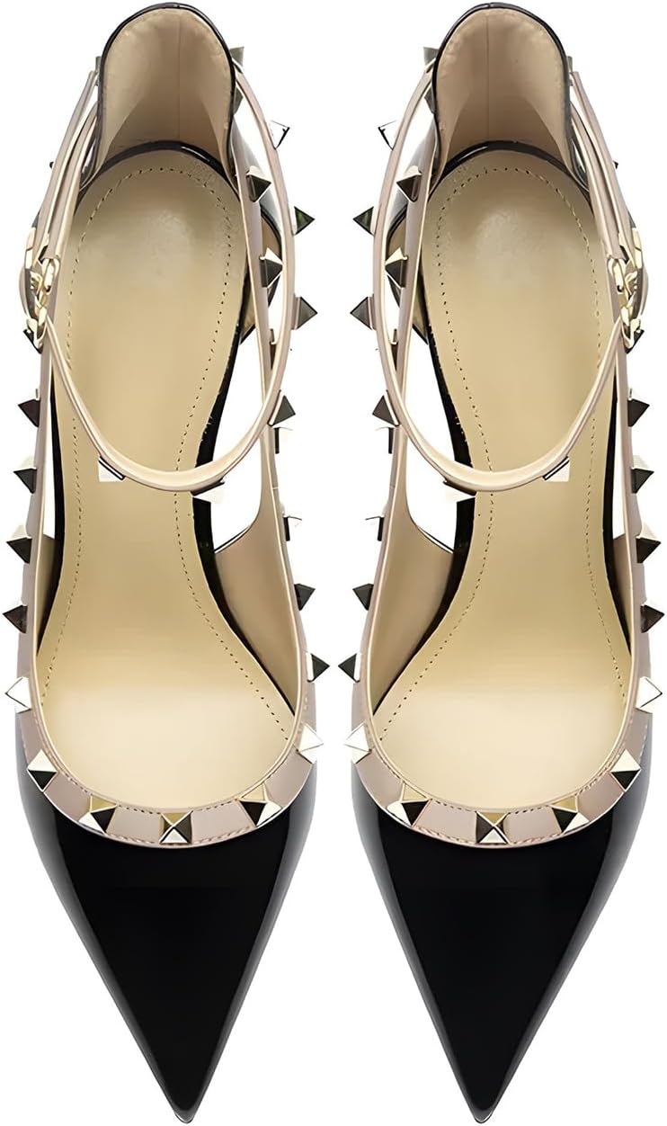 Women's Pointed-Toe Bag-Toe Strappy High-Heeled Shoes Sexy Stiletto Pumps - Image 6