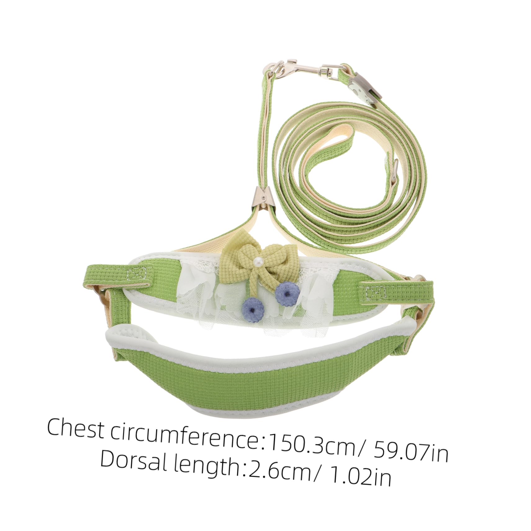 Hohopeti Cute Dog Leash Harness Set Cat Leash and Harness Adjustable Straps Sturdy for Dog Walking and Training