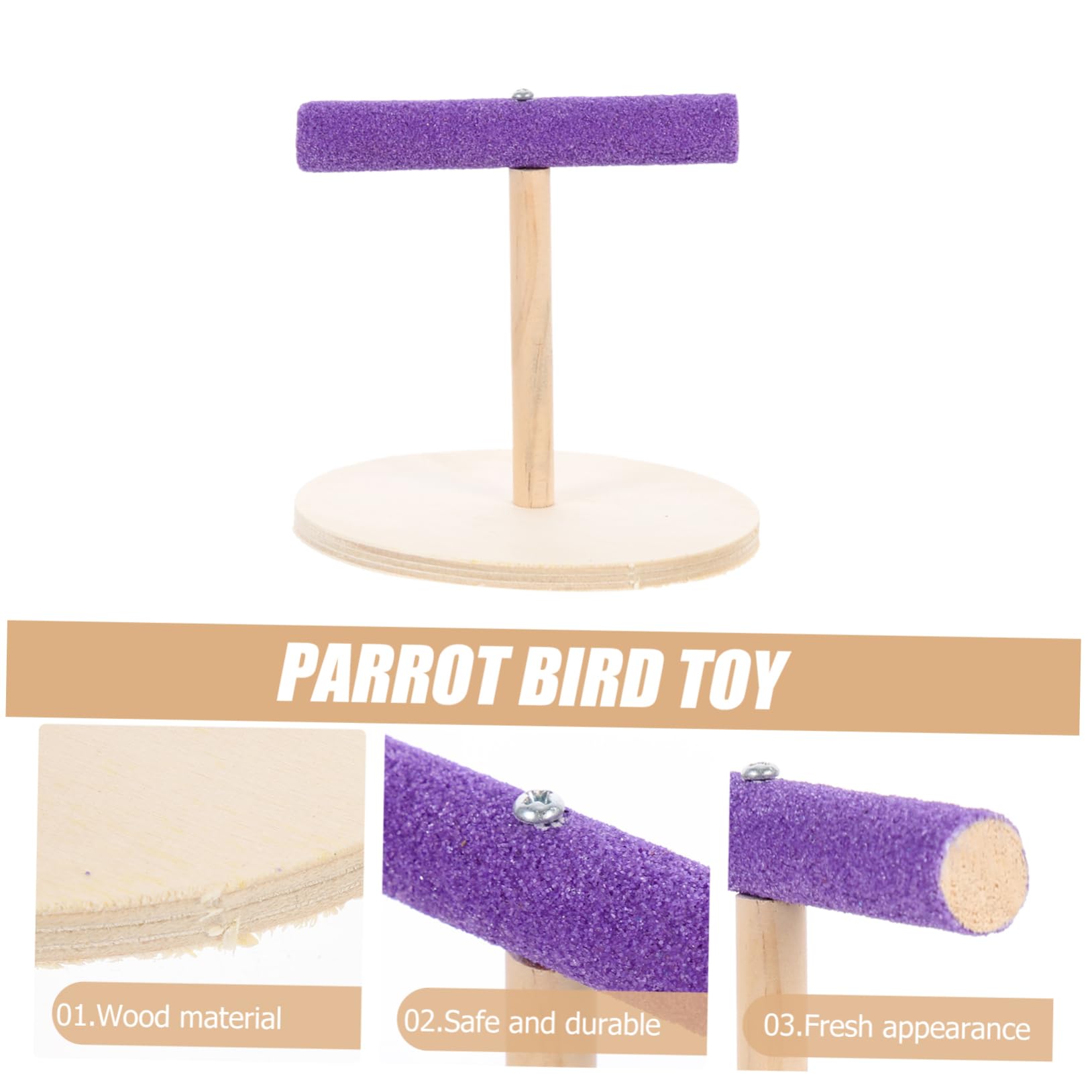 POPETPOP 5piezas Percha De Madera para Periquitos y Aves Pequeñas Juguete Interactivo De Oficina Diseño Seguro y Creativo para Aves Estilo Chic y Decorativo para Crear Cálidos