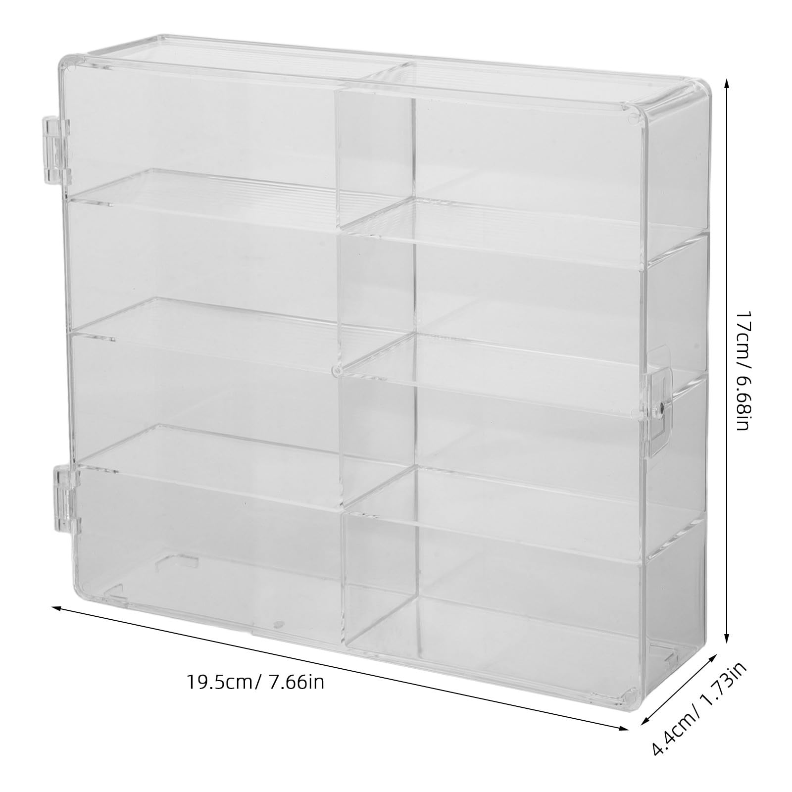4er-Set Aufbewahrungskoffer für Modellautos – Staubdichte, transparente Vitrine im Maßstab 1:64 für kleine Spielzeugauto-Sammlungen – Vitrine für Modellautos im Schrank oder Regal