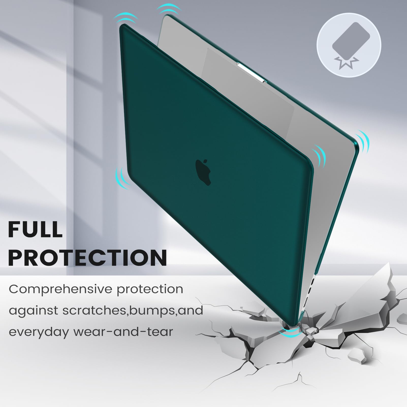 iCasso Funda compatible con MacBook Air de 15 pulgadas versión 2023 A2941 M2 Chip, funda rígida, funda, protector de pantalla, funda de teclado para MacBook Air de 15.3 pulgadas con bolsa pequeña,