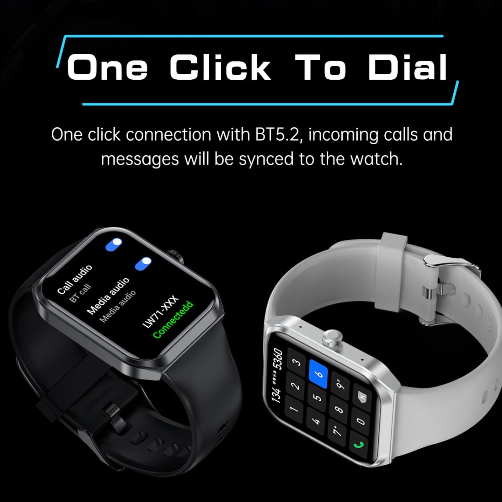 HOAIYO Smart Watch for Men Women 1.95" Touchscreen Heart Rate Blood Oxygen and Sleep Monitoring, 115 Sports Modes, Waterproof - Image 4