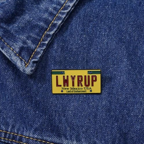 Image of LWYRUP Lawyer Up Car License Plate Better Call Saul Goodman Breaking Bad TV Show New Mexico Land of Enchantment 1.2 inch Enamel Pin Badge