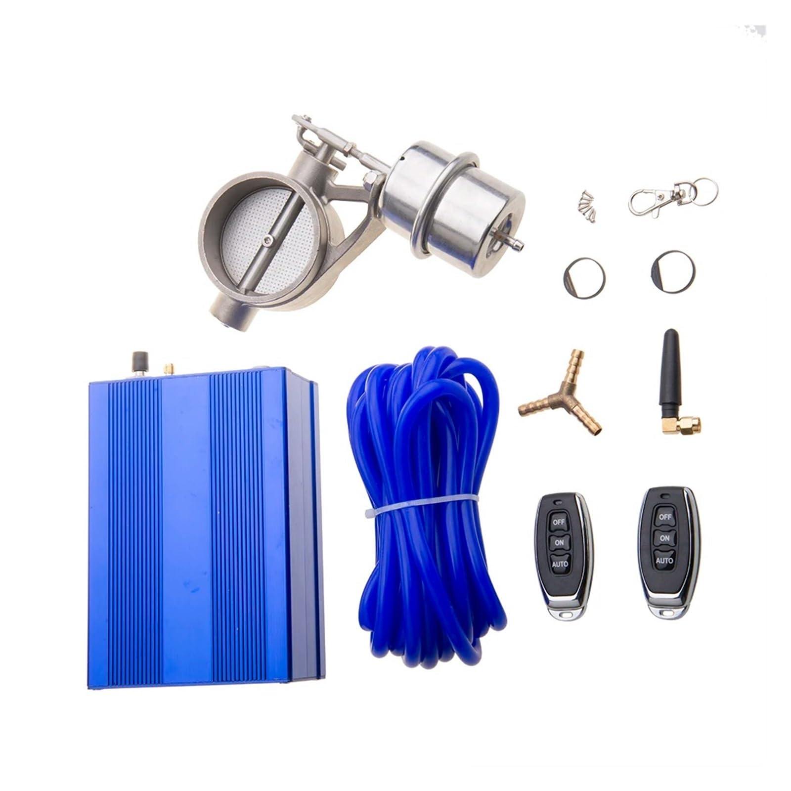 Exhaust Vacuum Valve Vacuum Pump Control Unit Exhaust Cutout Valve with Remote Control 4MM Hose EGR Valve Exaust Gas Recirculation Valve