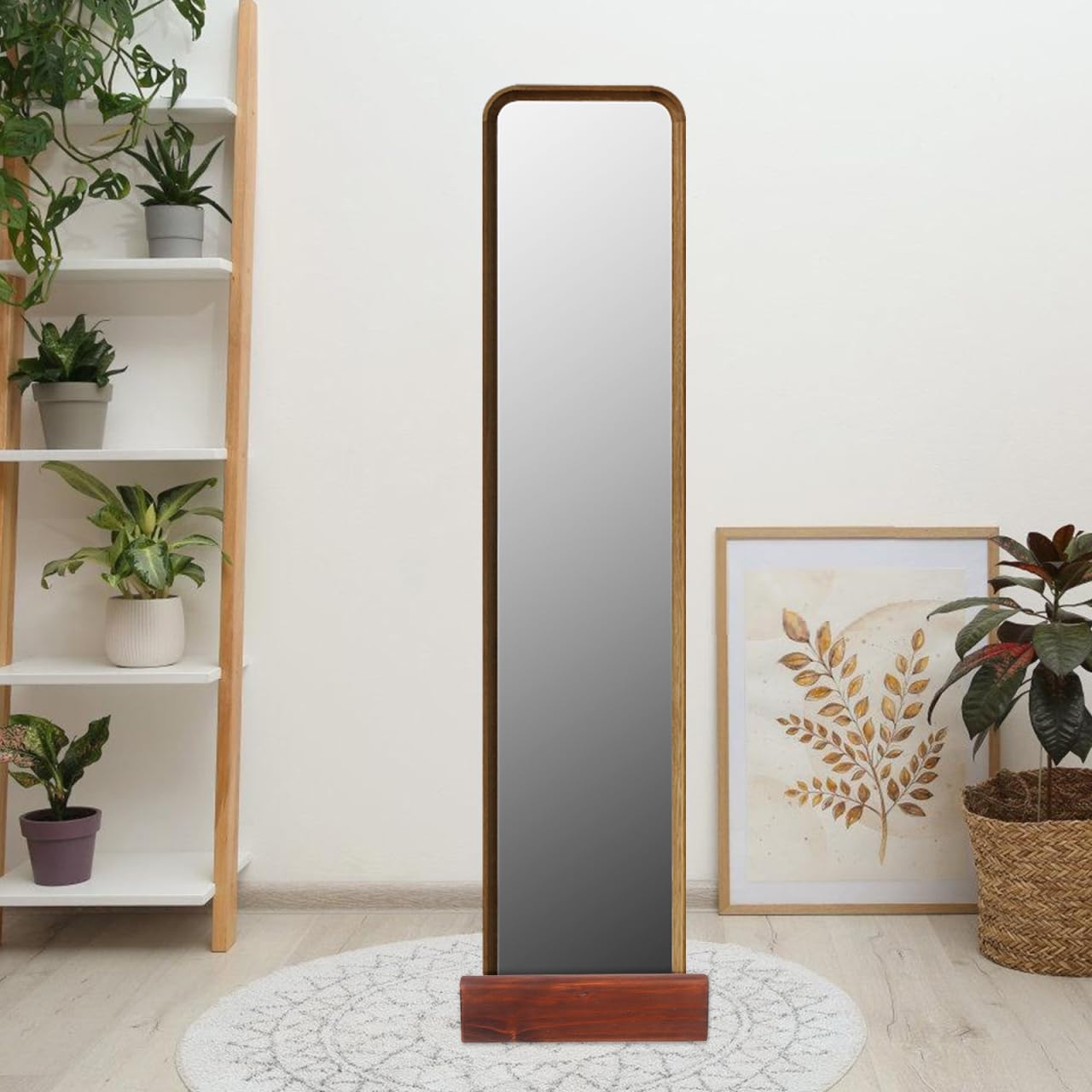 DOITOOL Supporto Di Base Per Specchio Da Pavimento Supporto A Specchio A Piede Titolari Dart Supporti A Specchio Piena Lunghezza Staffa A Specchio Completo Legno Lusso Leggero Pad Fisso
