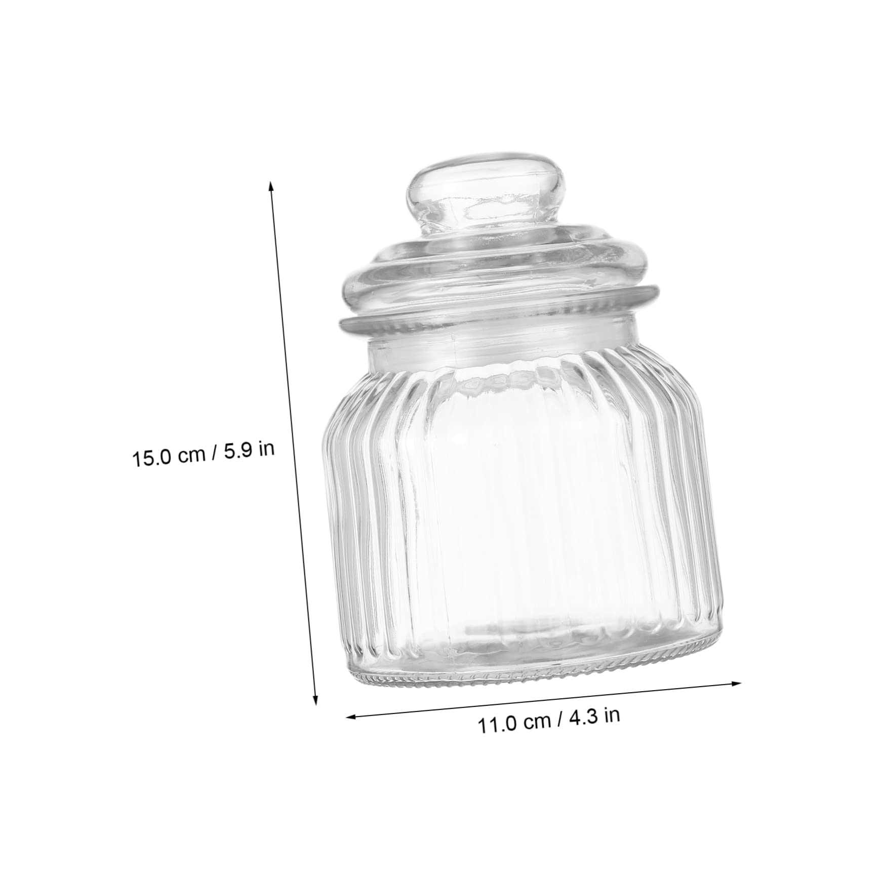 BESTYASH Durchsichtige Bonbongläser 650ml 2 Stück aus Glas mit Deckel Luftdichte Keksdosen Spülmaschinenfeste Vorratsbehälter für Trockenfrüchte und Weihnachtsdeko