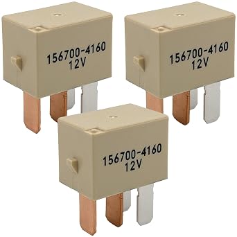3-Pack 156700-4160 Relay 12V 30A 4-Pin SPST - Compatible with Various Automotive Applications for Electrical Systems Such as Lighting and Accessories