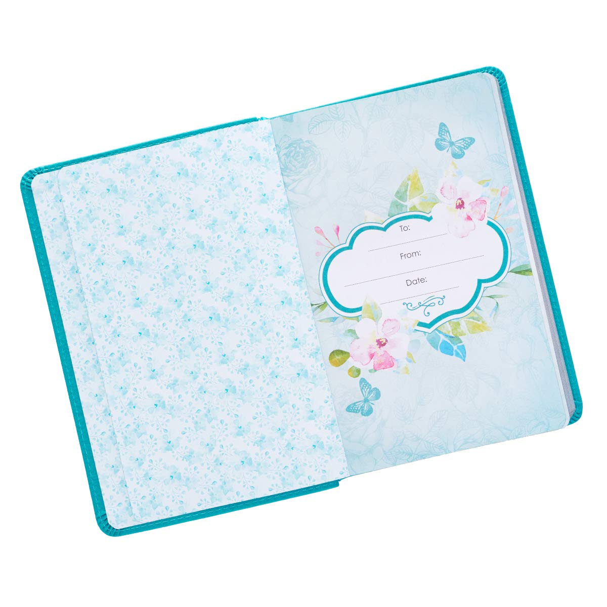 He Whispers Your Name 365 Devotions for Women - Hope and Comfort to Strengthen Your Walk of Faith - Teal Faux Leather Devotional Gift Book w/Ribbon Marker - Image 3