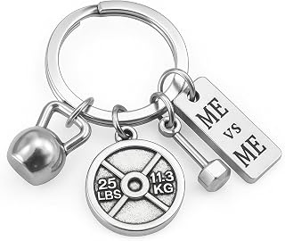 Fitness Keychain,Cool Keychains Gift for Workout Lovers, Trainers, Athletes