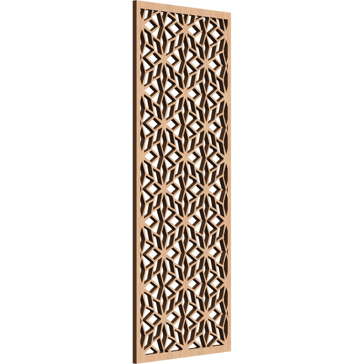 9 3/8"W x 24 3/8"H x 1/4"T Lake Decorative Fretwork Wood Wall Panels, Hickory