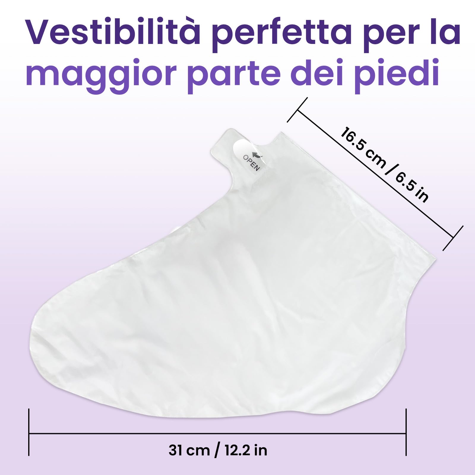 Maschera Piedi Esfoliante (6 Paia), Trattamento per Talloni Screpolati con Lavanda e Burro di Karité, Peeling Piedi Idratante per Uomo e Donna, Calzini Esfolianti Taglia Unica