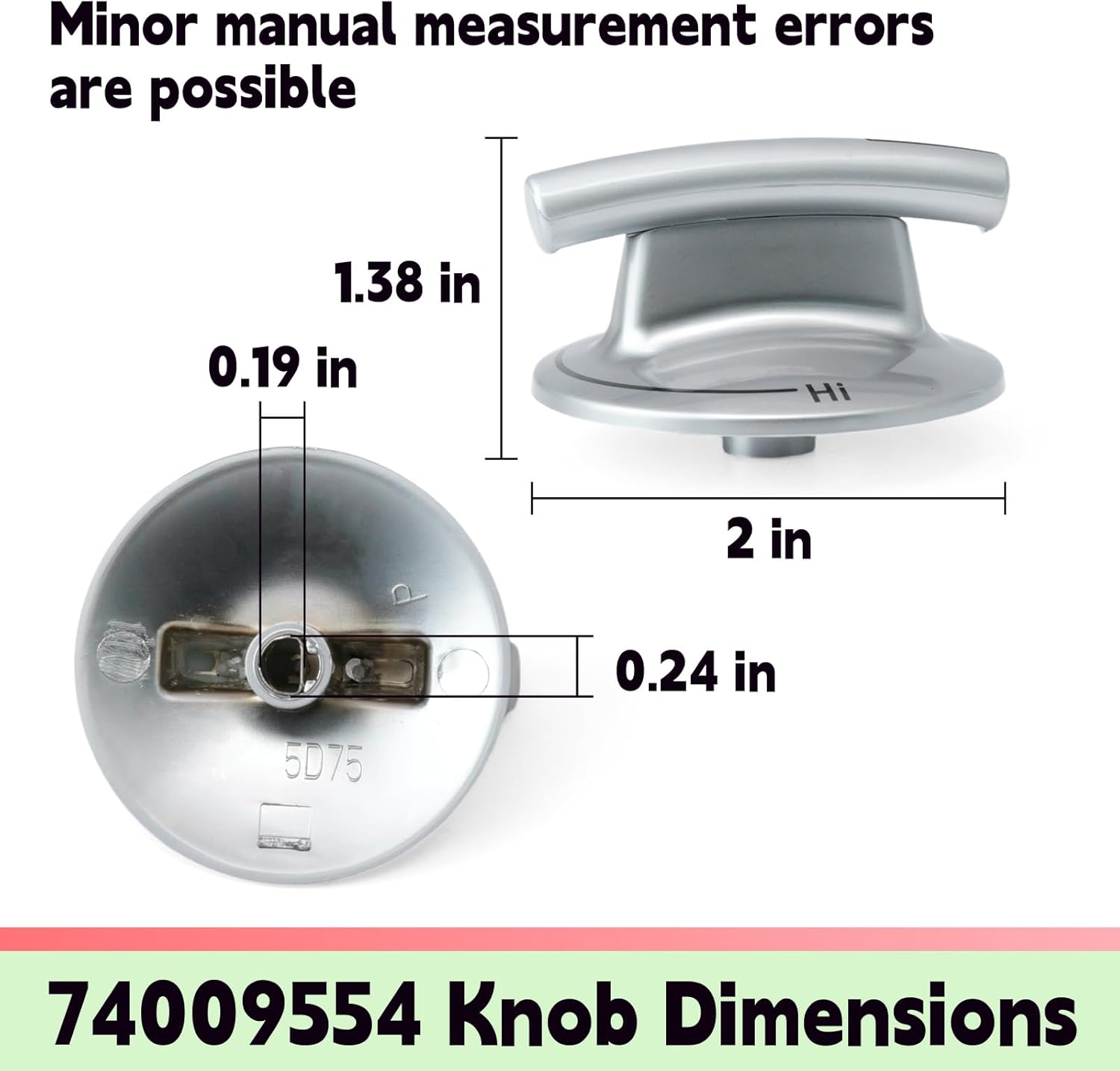 74009554 Stove Burner Knob Replacement for JennAir JGC8536ADB JGC8430BDS Downdraft Cook Tops for Maytag for KitchenAid, Replace 7733P415-60 Range Stove Oven Control Knobs 5 Pcs Silver Plastic