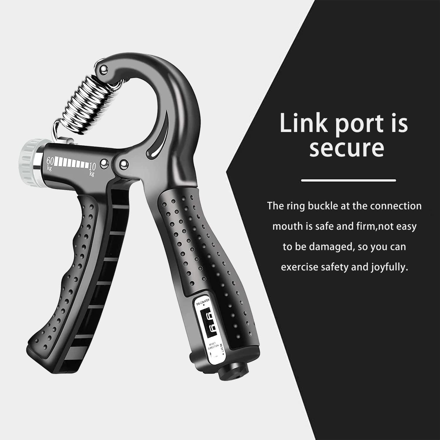 Shopeleven Adjustable Hand Grip Strengthener for Forearms With Counter for Gym Use 1