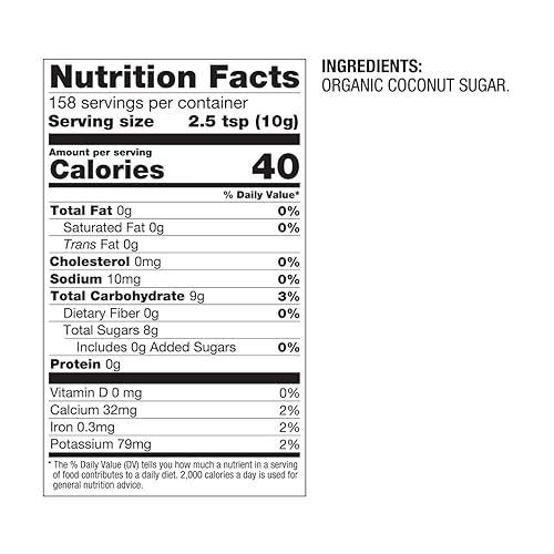 Miniatura 2 de BetterBody Foods Azúcar de coco orgánico, sin gluten, sin OMG, sustituto de azúcar de bajo índice glucémico, 3.5 libras, 56 onzas