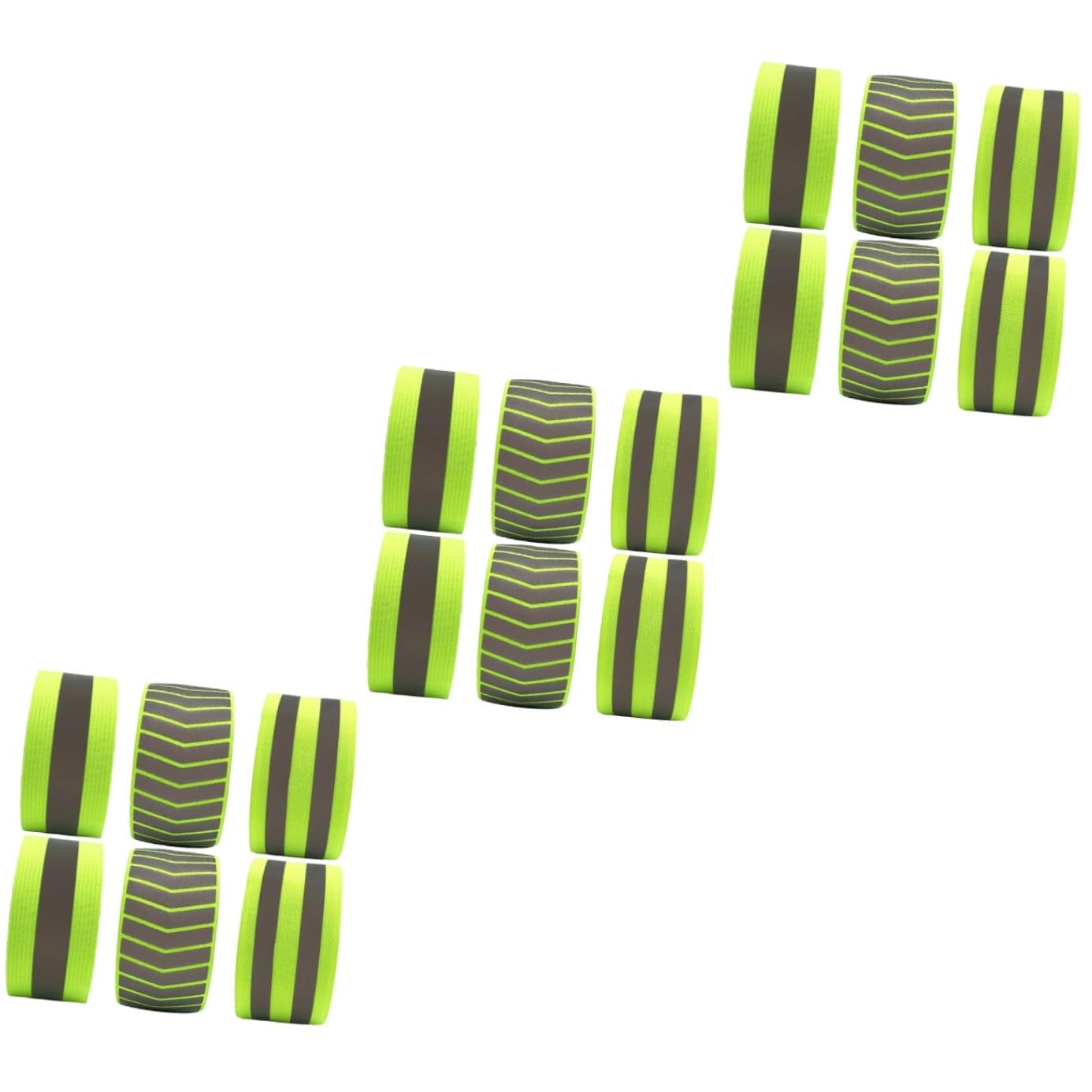 Kisangel Bracelet Réfléchissant Bandes Réfléchissantes Brassard Reflechissant Bande Réfléchissante Réflecteur Sport Hommes Brassard Réfléchissant Bracelets De Sécurité Green