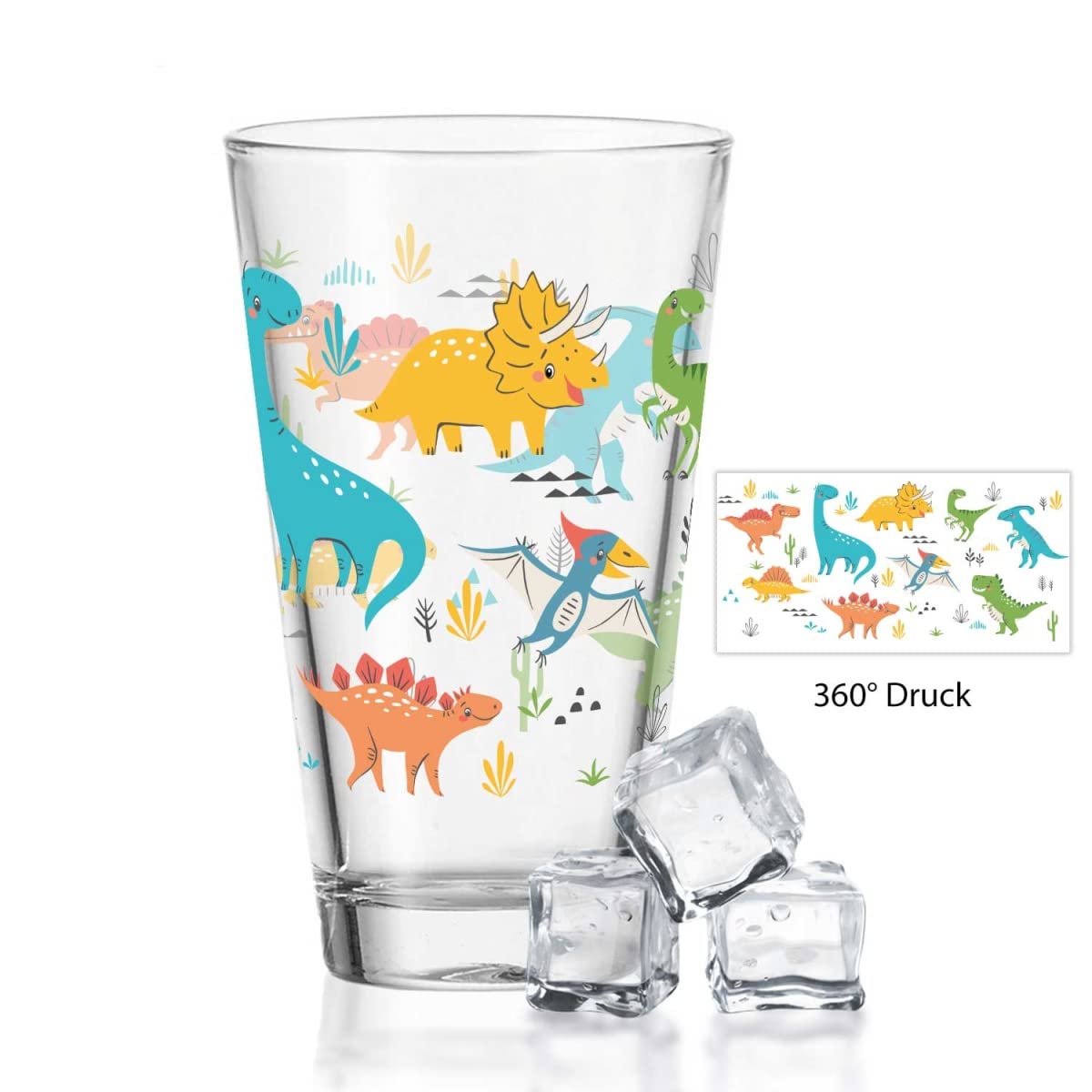 GRAVURZEILE Leonardo Verre à eau avec impression UV - Design football - Avec nom au choix - Cadeau pour les enfants - Convient comme verre à boire