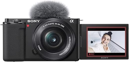 Sony ZV-E10L Mirrorless Vlog Camera with 16-50mm Lens (APS-C Sensor, 4K Video, Flip Screen, Real-Time Eye AF, Ideal for Content Creators)