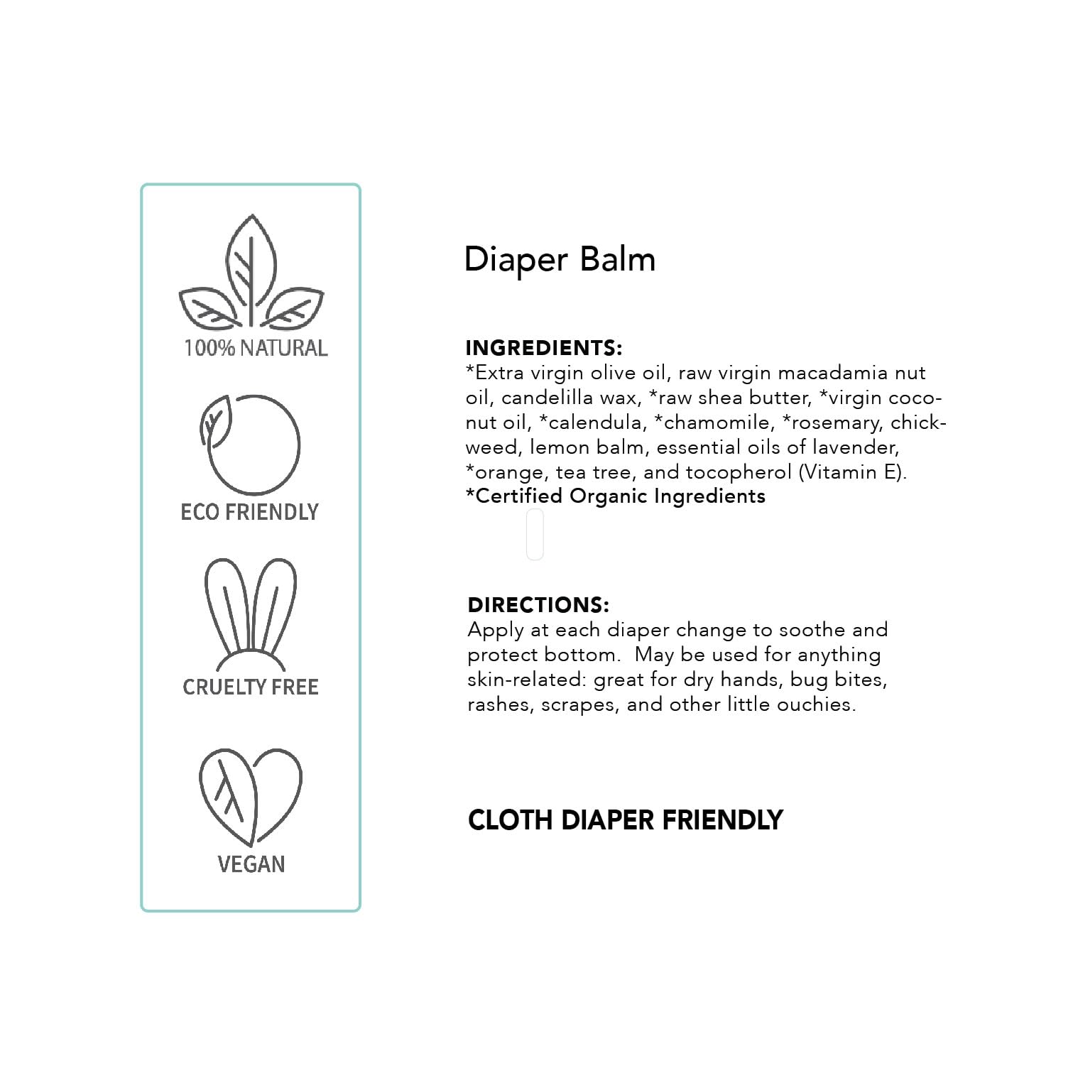 BALM! Baby Juice Those Wipes y bálsamo para pañales, solución concentrada de toallitas de tela + bálsamo para erupciones de pañales para bebé, totalmente natural, seguro para pañales de tela, sin