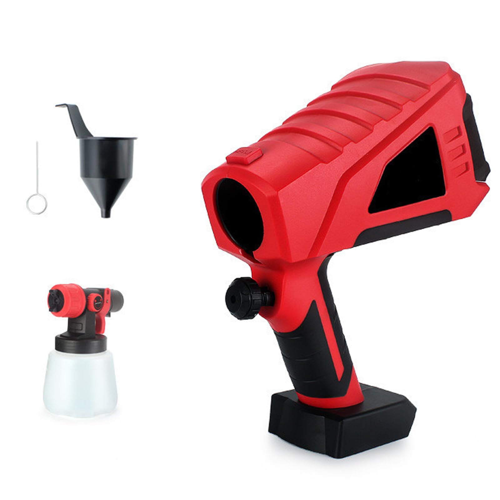 Pistola de pintura eléctrica, patrón de pulverización ajustable, pulverizador de pintura de mano de 800 ml para muebles, armarios, vallas, paredes, techos, jardines